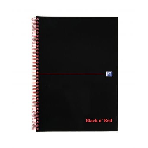 Black N Red Notebook A4 Wirebound 100 page PK10