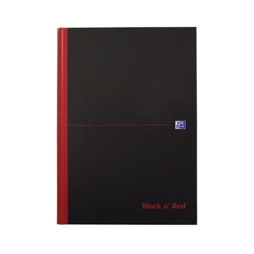 Black N Red Plain Notebook Casebound A4 160 Page PK5