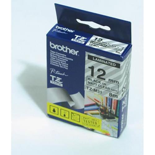 Brother TZEFX231 Black On White Flexible Label Tape 12mmx8m