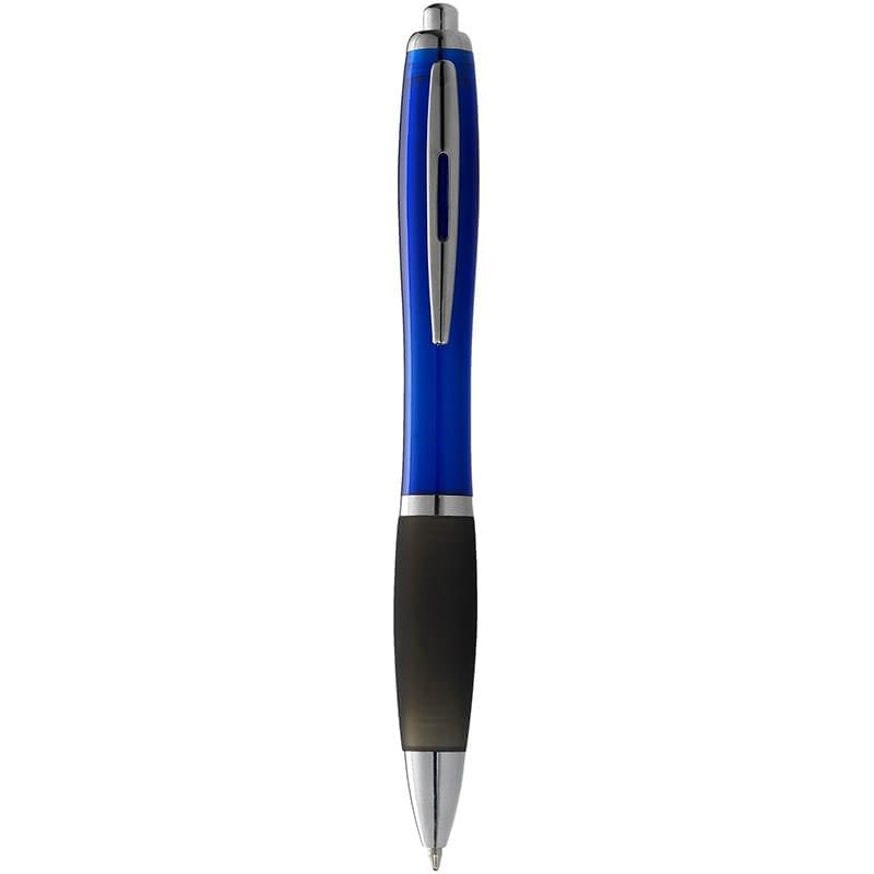 Nash ballpoint pen coloured barrel and black grip - Blue/Black