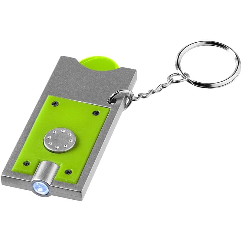 Allegro LED keychain light with coin holder