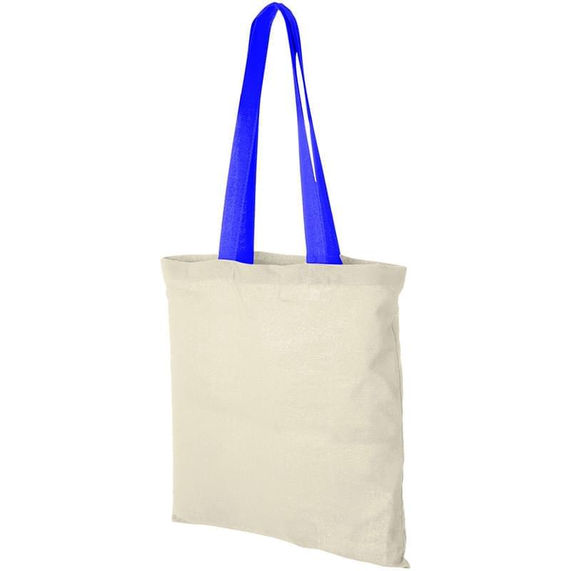 Nevada 100 g/m cotton tote bag coloured handles