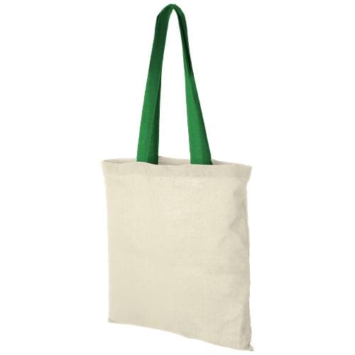 Nevada 100 g/m coloured handles cotton tote bag
