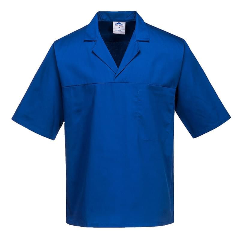 Portwest Bakers Shirt Short Sleeve Royal Blue