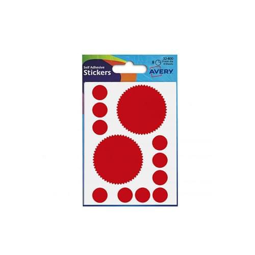 Avery Company Seal Labels Red (80 Labels) PK10