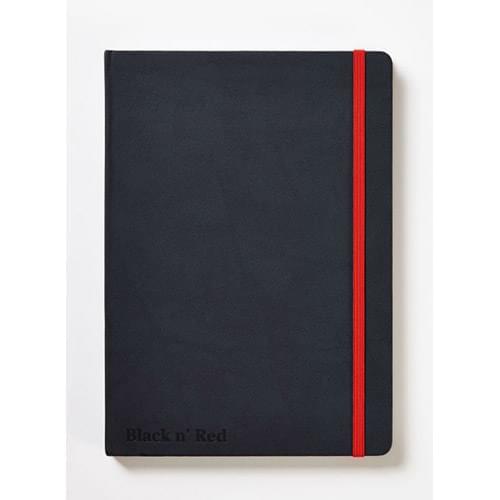 Black n Red Casebound Hardback Journal A5 144 pages