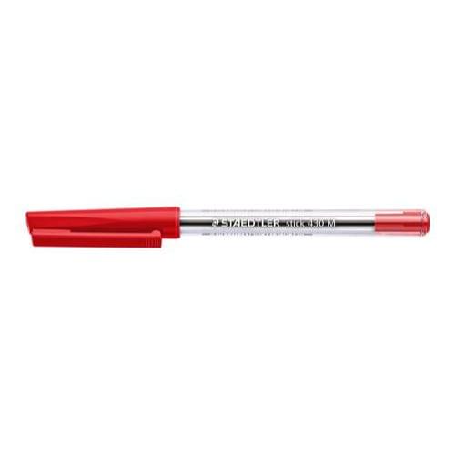 Staedtler 430 Stick Ball Pen Medium 0.35mm Red PK10