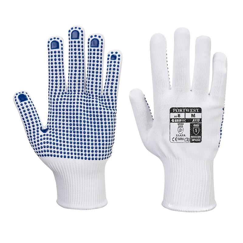 Portwest Polka Dot Glove White/Blue White/Blue
