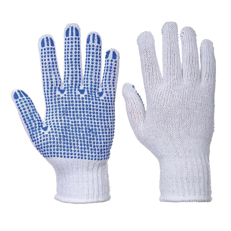 Portwest Classic Polka Dot Glove White/Blue