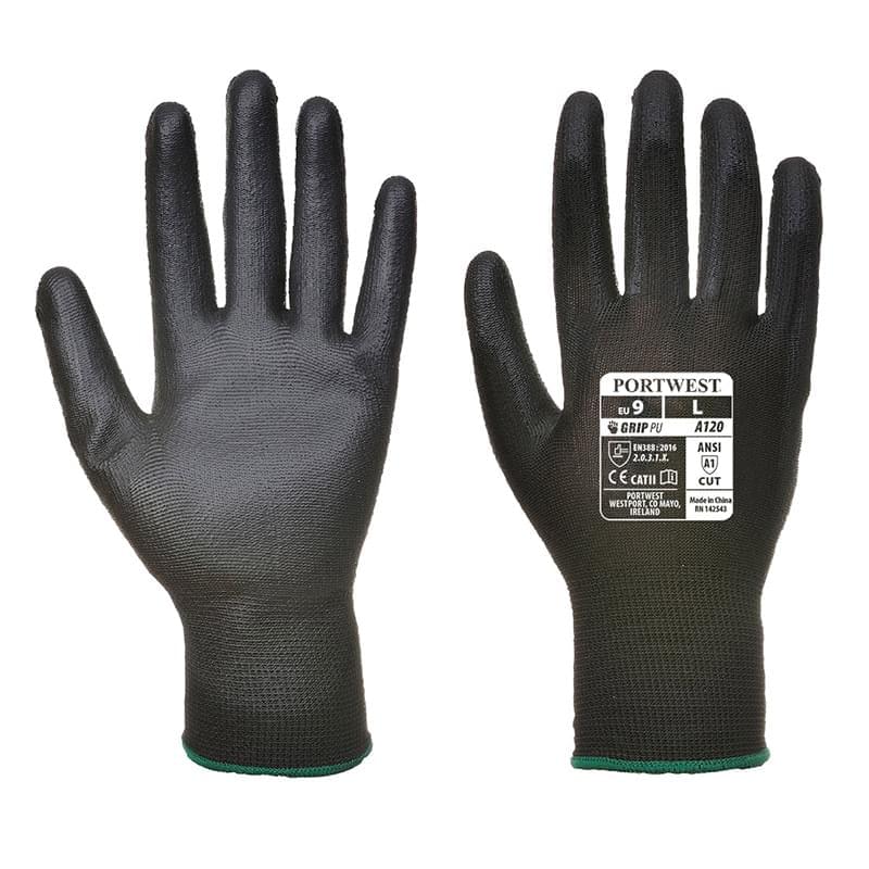 Portwest PU Palm Glove Black