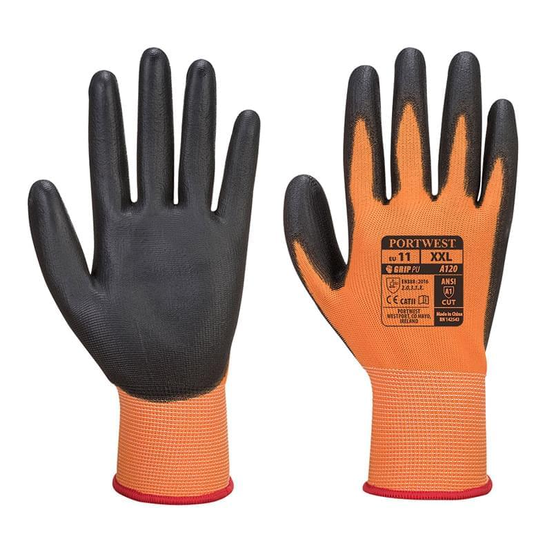 Portwest PU Palm Glove Orange/Black