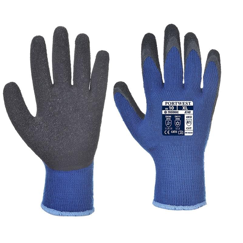 Portwest Thermal Grip Glove Blue/Black