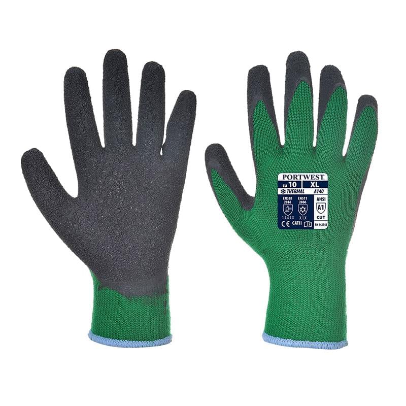 Portwest Thermal Grip Glove Green/Black