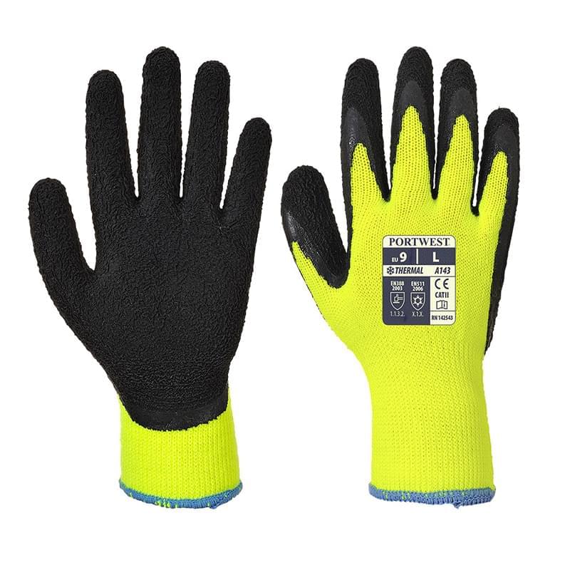 Portwest Thermal Soft Grip Glove Yellow/Black