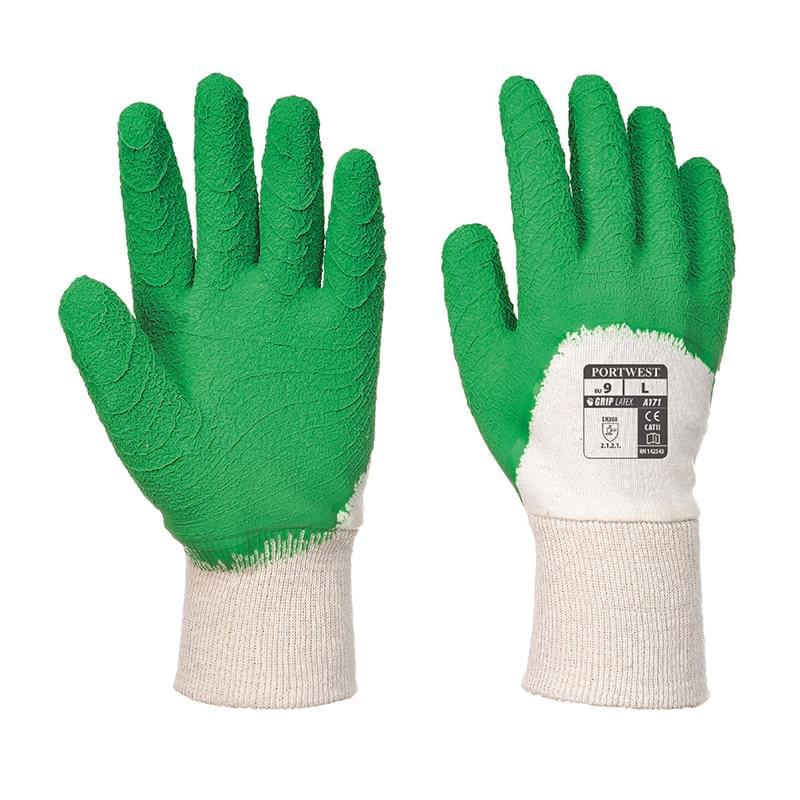 Portwest Open Back Latex Glove White/Green