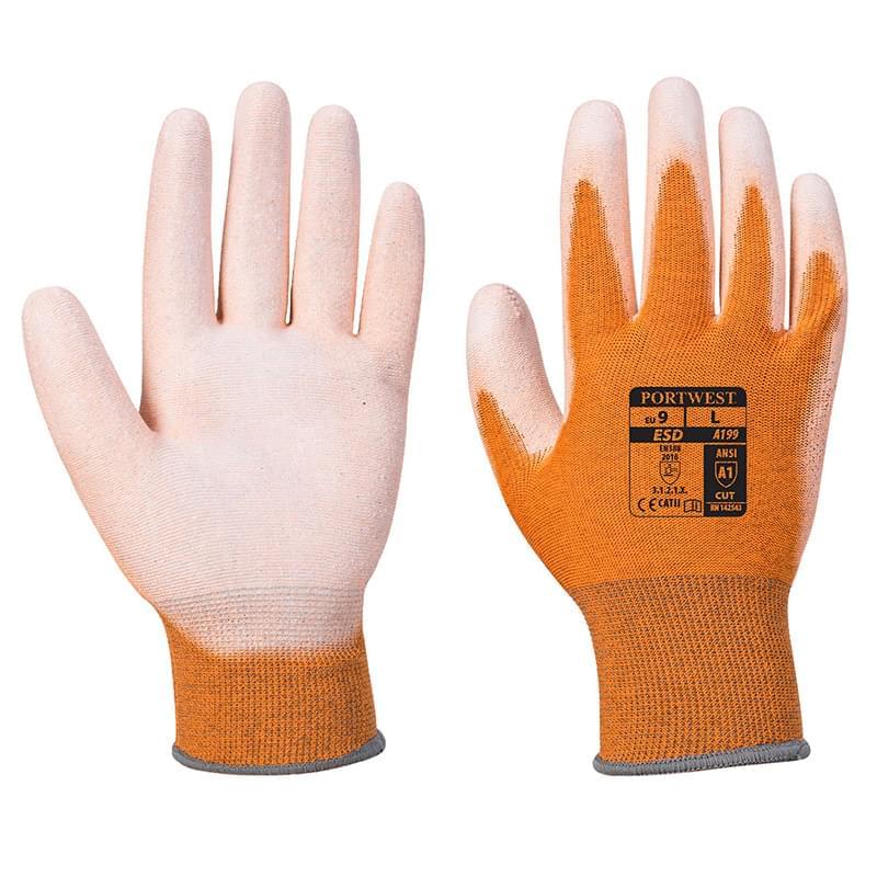 Portwest Antistatic PU Palm Glove Orange