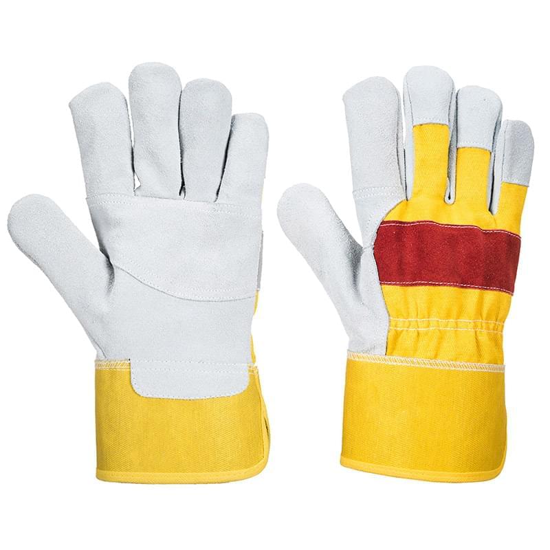 Portwest Classic Chrome Rigger Glove Yellow/Red
