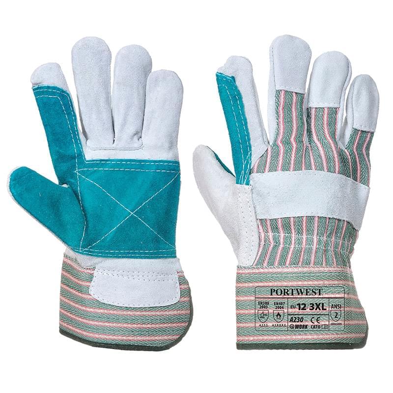 Portwest Double Palm Rigger Grey/Green