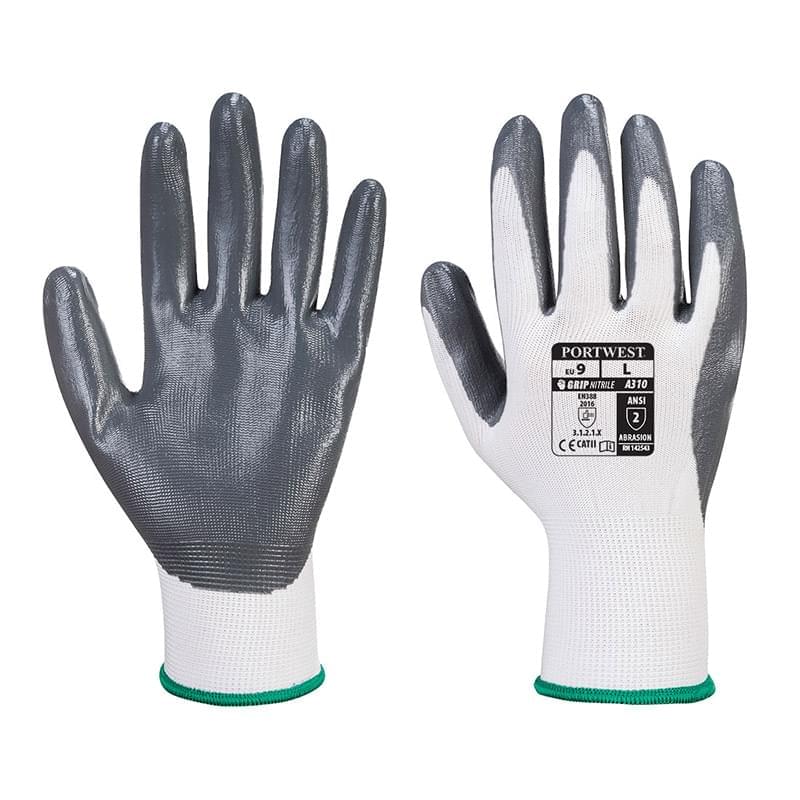 Portwest Flexo Grip Glove Grey/White