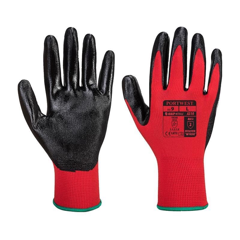 Portwest Flexo Grip Glove Red/Black
