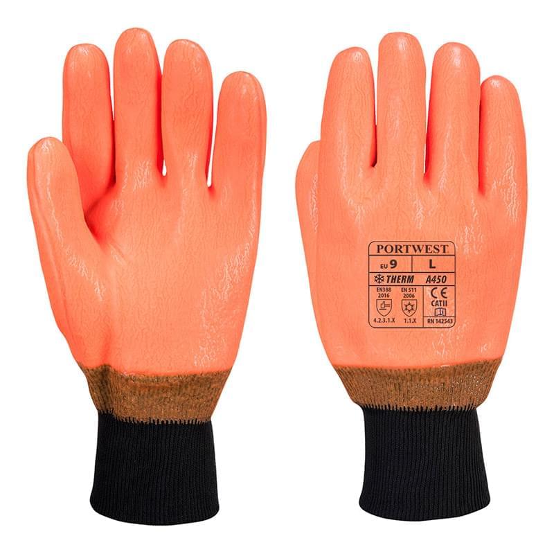 Portwest Weatherproof Hi-Vis Glove Orange