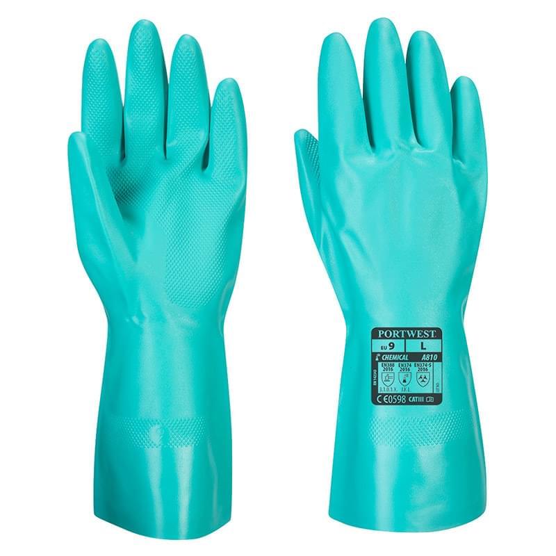 Portwest Nitrosafe Chemical Gauntlet Green