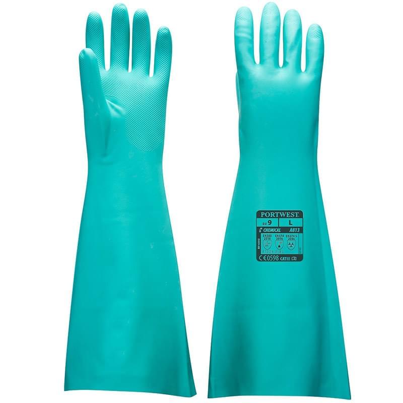 Portwest Nitrile Gauntlet  48cm Green