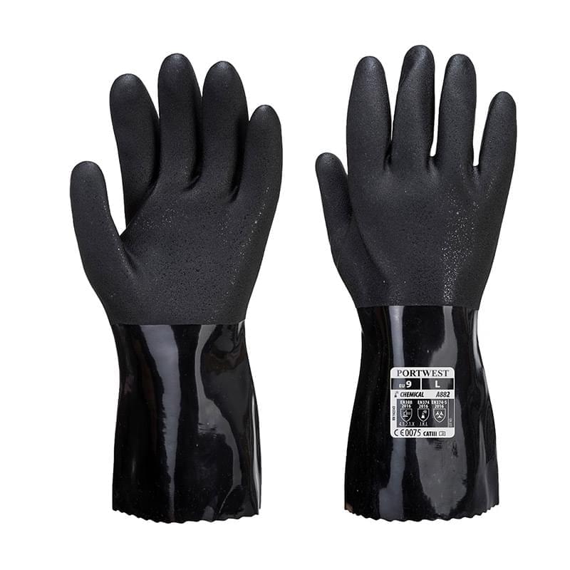 Portwest ESD PVC Chem Gauntlet Black