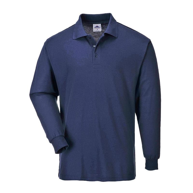 Portwest Long Sleeved Polo Shirt Navy