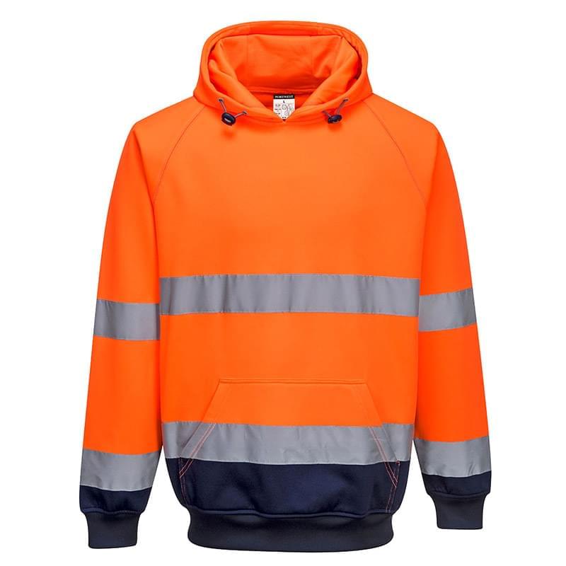 Portwest Hi-Vis Two-Tone Hooded Sweater Orange