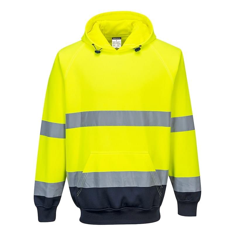 Portwest Hi-Vis Two-Tone Hooded Sweater Yellow