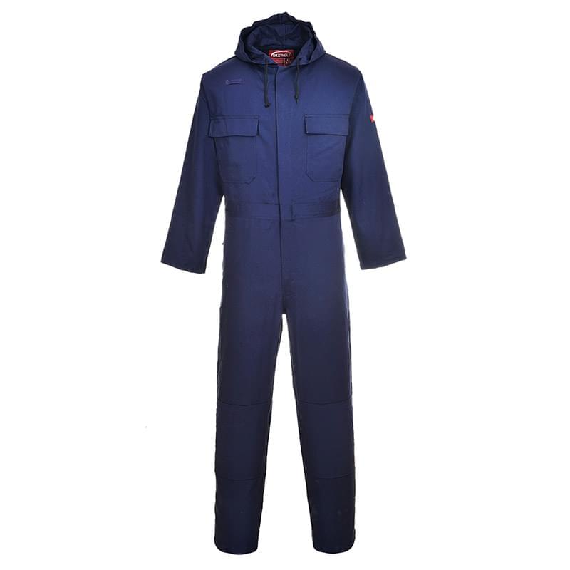 Portwest BizWeld Hooded Coverall Navy