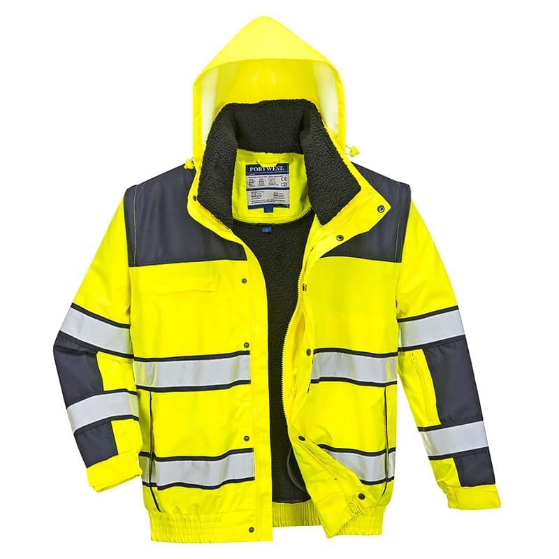 Portwest Hi-Vis Classic Bomber Jacket Yellow