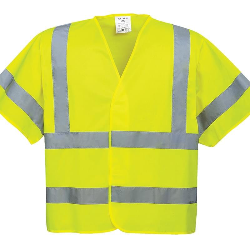 Portwest Hi-Vis Short Sleeve Vest Yellow