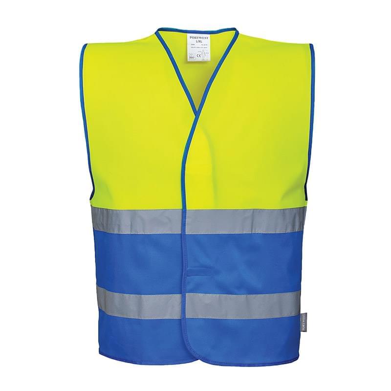 Portwest Hi-Vis Two-Tone Vest Yellow/Royal Blue