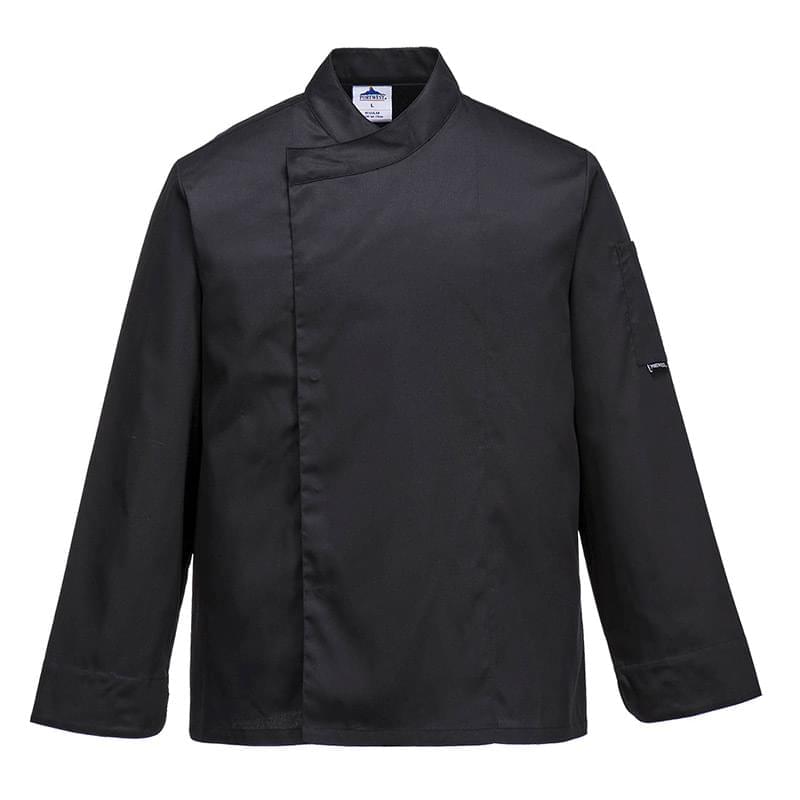Portwest Cross Over Chef Jacket Black