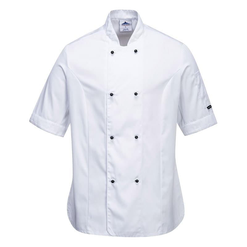 Portwest Rachel Chef Jacket  Short Sleeves White