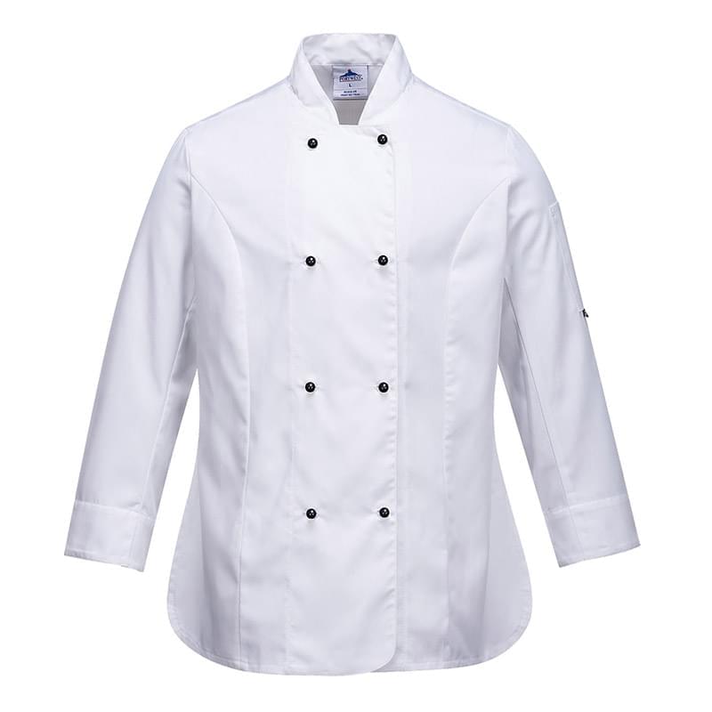 Portwest Rachel Chef Jacket  Long Sleeves White