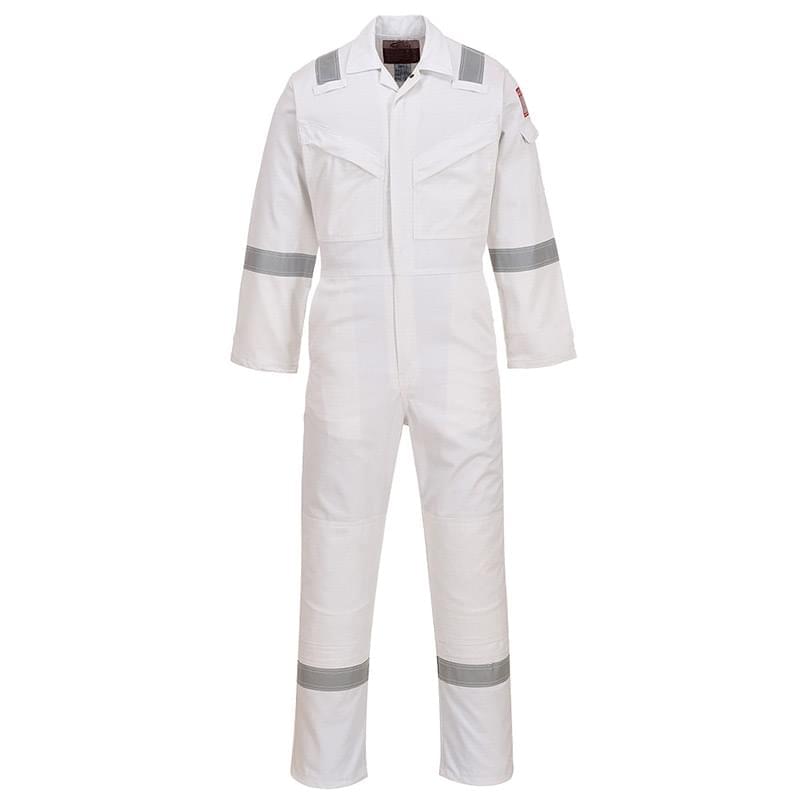 Portwest Flame Resistant & Antistatic Coverall White