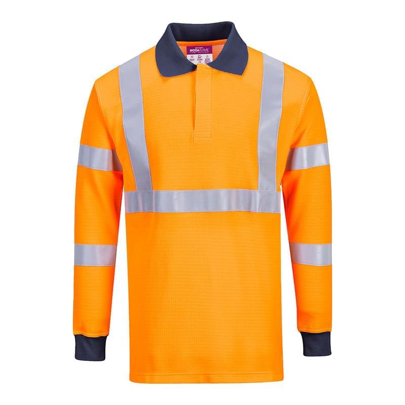 Portwest Modaflame Hi-Vis Polo Shirt Orange