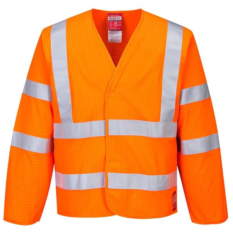 Portwest Flame ResistantHi-Vis Antistatic Jacket Orange