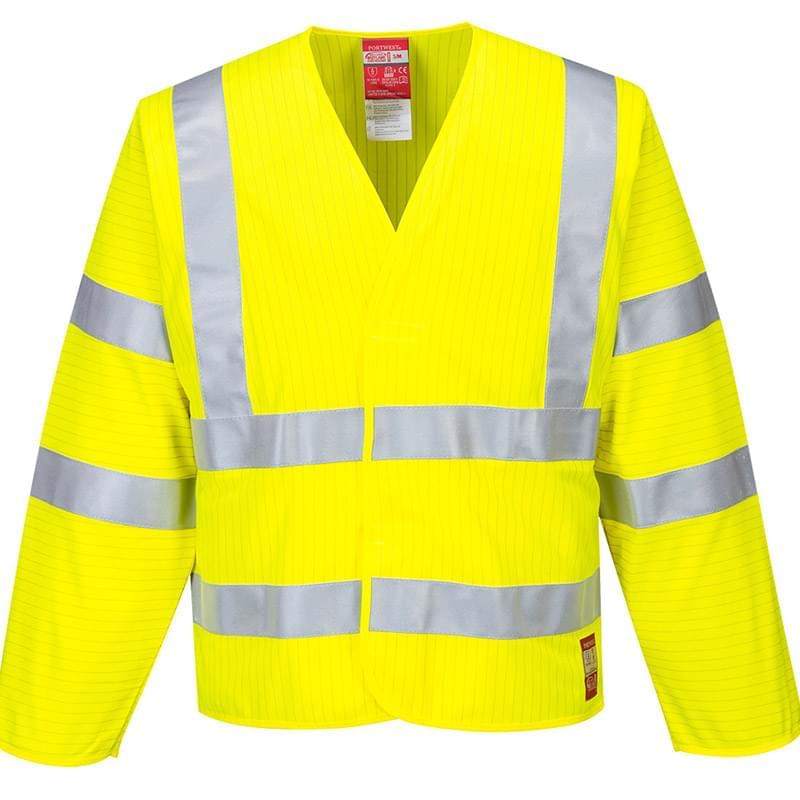 Portwest Flame ResistantHi-Vis Antistatic Jacket Yellow
