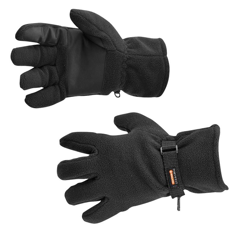 Portwest Fleece Glove Insulatex Lined Black Black