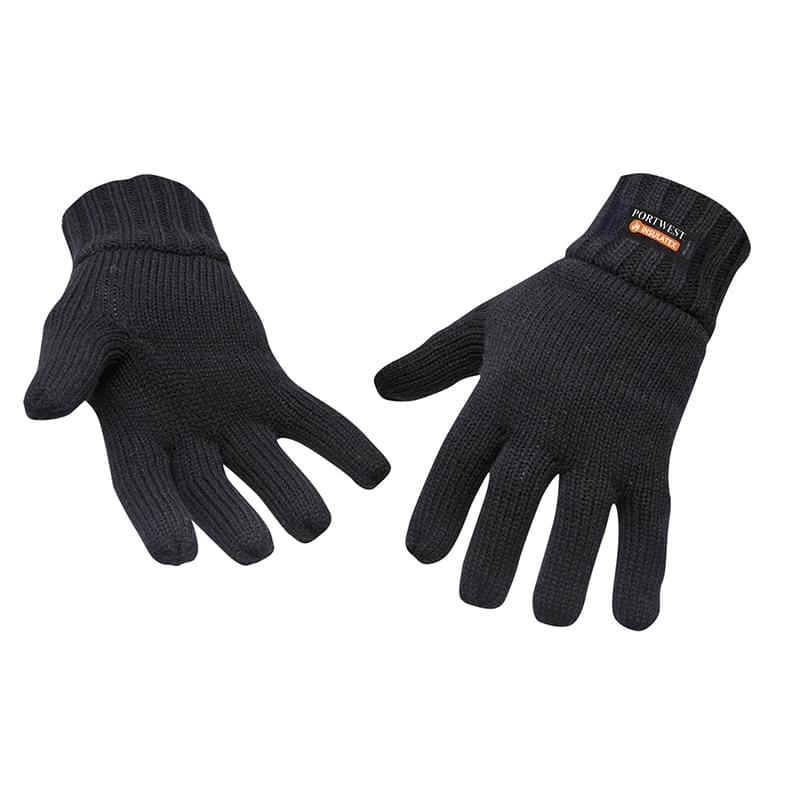 Portwest Knit Glove Insulatex Lined Black Black