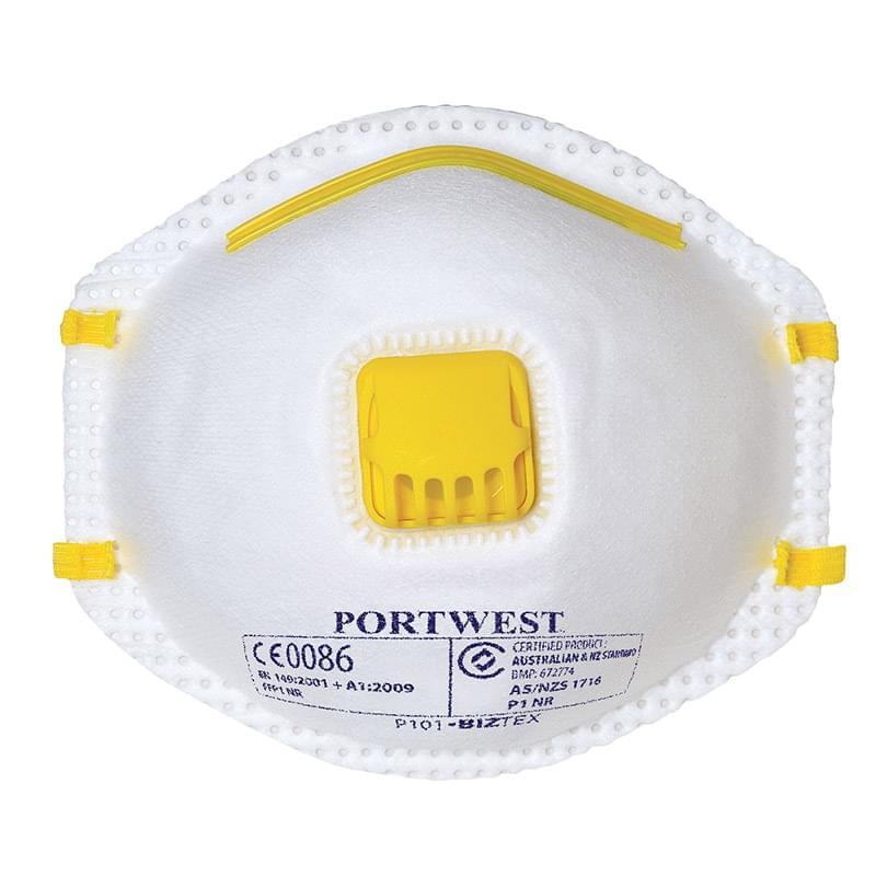 Portwest P1V Disp Respirator (10) White