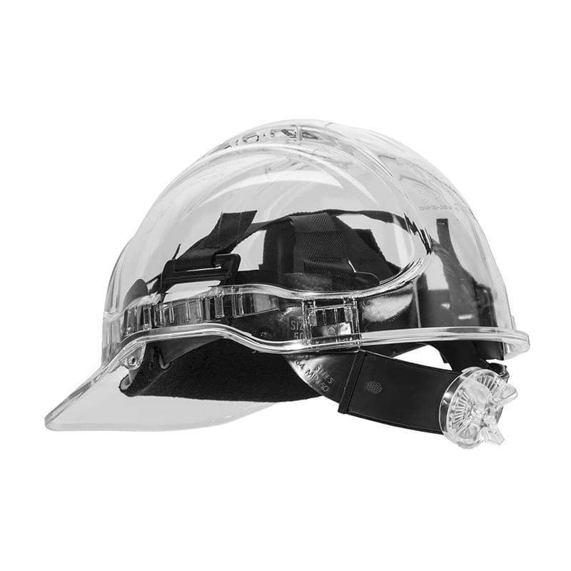 Portwest Peak View Ratchet Hard Hat Vented Clear Clear
