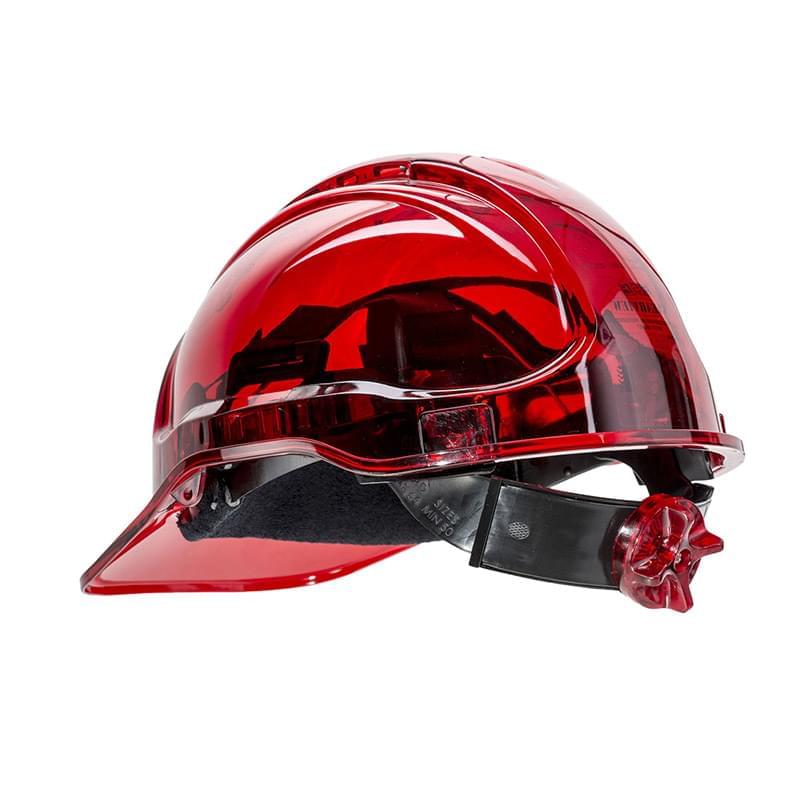 Portwest Peak View Ratchet Hard Hat Vented Red Red