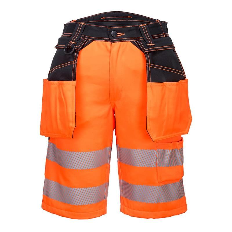 Portwest PW3 Hi-Vis Holster Shorts Orange/Black