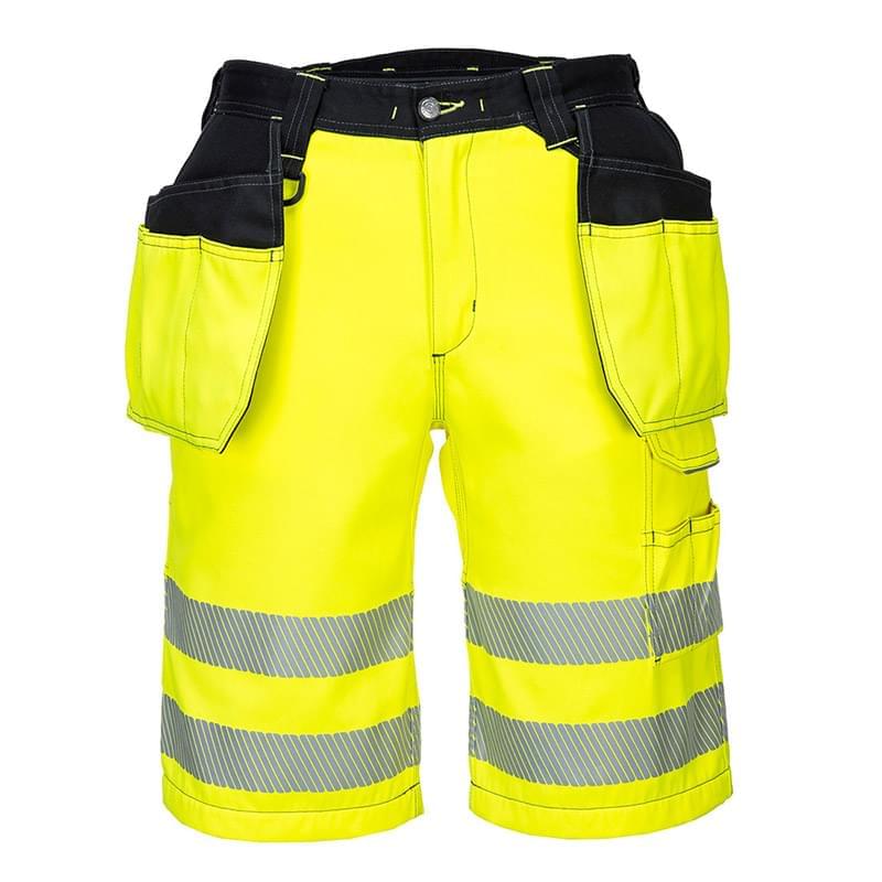 Portwest PW3 Hi-Vis Holster Shorts Yellow/Black