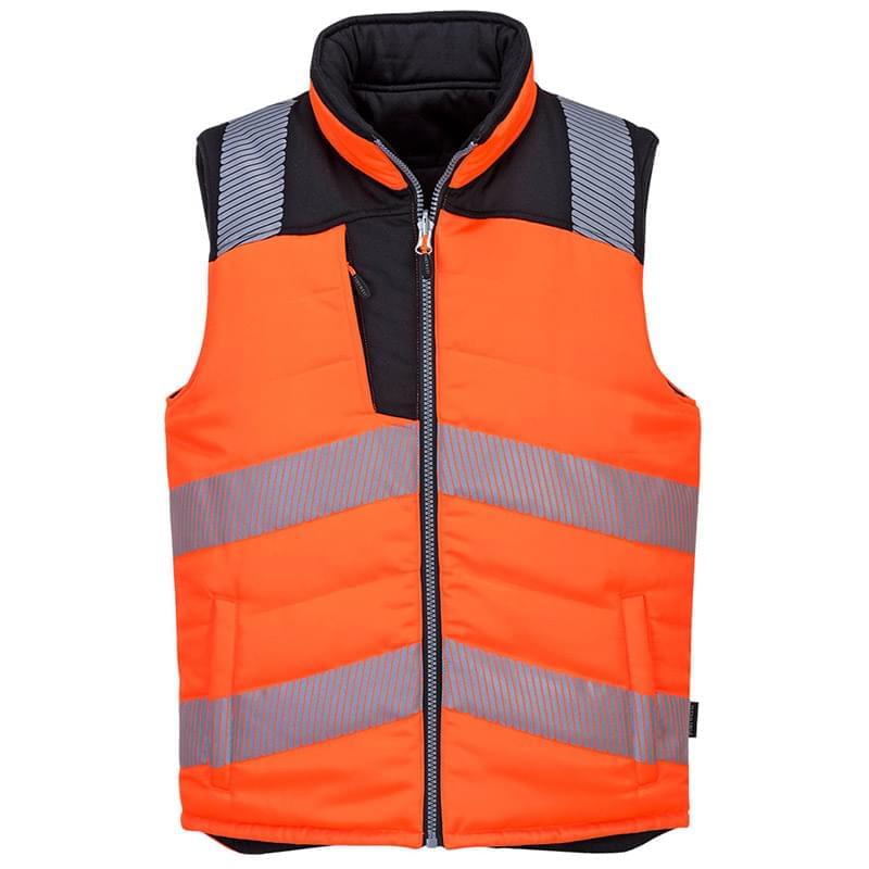 Portwest PW3 Hi-Vis Bodywarmer Orange/Black